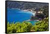 Coastal View at Monterosso, Cinque Terre, Italy-George Oze-Framed Stretched Canvas