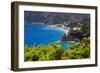 Coastal View at Monterosso, Cinque Terre, Italy-George Oze-Framed Photographic Print