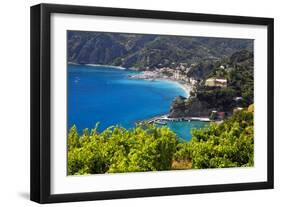 Coastal View at Monterosso, Cinque Terre, Italy-George Oze-Framed Photographic Print