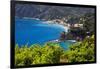 Coastal View at Monterosso, Cinque Terre, Italy-George Oze-Framed Photographic Print