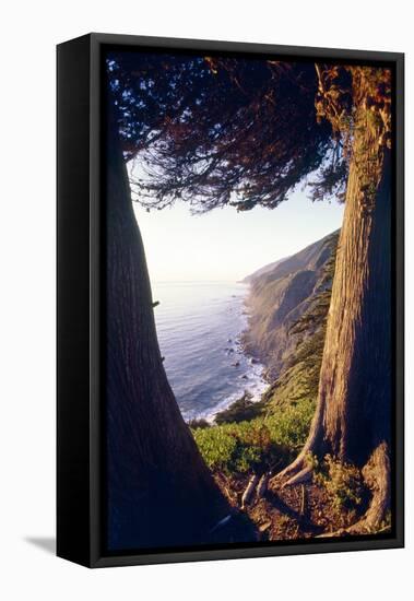 Coastal View at Ragged Point, Big Sur, California-George Oze-Framed Stretched Canvas