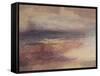 Coastal View at Sunset-JMW Turner-Framed Stretched Canvas