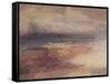 Coastal View at Sunset-JMW Turner-Framed Stretched Canvas