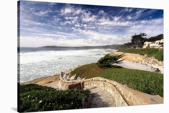 Coastal View, Carmel,California-George Oze-Stretched Canvas