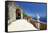 Coastal View from a Terrace, Ravello, Italy-George Oze-Framed Stretched Canvas