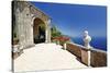 Coastal View from a Terrace, Ravello, Italy-George Oze-Stretched Canvas