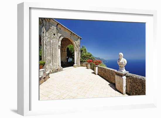 Coastal View from a Terrace, Ravello, Italy-George Oze-Framed Photographic Print