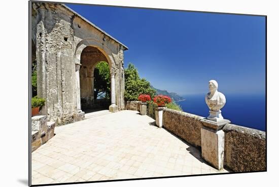 Coastal View from a Terrace, Ravello, Italy-George Oze-Mounted Photographic Print