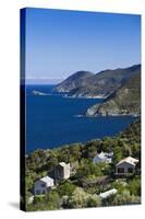 Coastal View of Pino, Le Cap Corse, Corsica, France-Walter Bibikow-Stretched Canvas