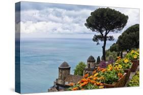 Coastal Vista from Villa Rufulo, Ravello, Italy-George Oze-Stretched Canvas