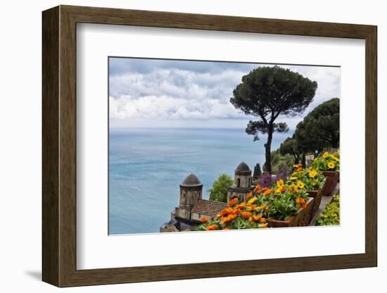 Coastal Vista from Villa Rufulo, Ravello, Italy-George Oze-Framed Photographic Print