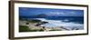 Coastal Waves on Makapuu Beach, Lifeguard Climbing Tower, Oahu, Hawaii, USA-null-Framed Photographic Print