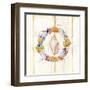 Coastal Wreath and Shell 1-Mary Escobedo-Framed Art Print