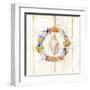 Coastal Wreath and Shell 1-Mary Escobedo-Framed Art Print