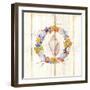 Coastal Wreath and Shell 1-Mary Escobedo-Framed Art Print