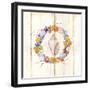 Coastal Wreath and Shell 1-Mary Escobedo-Framed Art Print