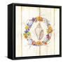 Coastal Wreath and Shell 1-Mary Escobedo-Framed Stretched Canvas