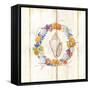 Coastal Wreath and Shell 1-Mary Escobedo-Framed Stretched Canvas