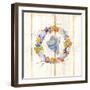 Coastal Wreath and Shell 3-Mary Escobedo-Framed Art Print