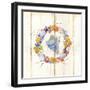 Coastal Wreath and Shell 3-Mary Escobedo-Framed Art Print