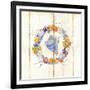 Coastal Wreath and Shell 3-Mary Escobedo-Framed Art Print