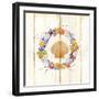 Coastal Wreath and Shell 4-Mary Escobedo-Framed Art Print