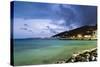 Coastla Town at Dusk, Road Town, Tortola, British Virgin Islands-Massimo Borchi-Stretched Canvas