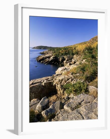 Coastline, Acadia National Park, Maine, New England, USA-Roy Rainford-Framed Photographic Print