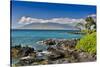 Coastline along Wailea Beach Path near Polo Beach Park, Maui, Hawaii.-Darrell Gulin-Stretched Canvas