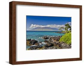 Coastline along Wailea Beach Path near Polo Beach Park, Maui, Hawaii.-Darrell Gulin-Framed Photographic Print