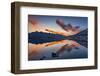 Coastline and sea in winter at sunset, Hamarsfjordur, Iceland-Panoramic Images-Framed Photographic Print