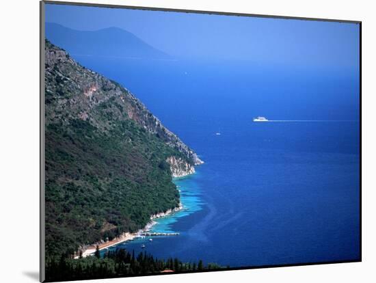 Coastline by Poros, Ionian Islands, Greece-Walter Bibikow-Mounted Premium Photographic Print