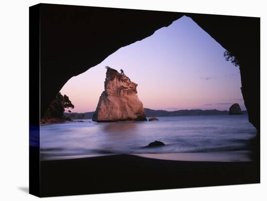 Coastline, Cathedral Cove, Coromandel Peninsula, North Island, New Zealand-Charles Gurche-Stretched Canvas