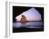 Coastline, Cathedral Cove, Coromandel Peninsula, North Island, New Zealand-Charles Gurche-Framed Premium Photographic Print