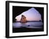 Coastline, Cathedral Cove, Coromandel Peninsula, North Island, New Zealand-Charles Gurche-Framed Photographic Print