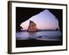 Coastline, Cathedral Cove, Coromandel Peninsula, North Island, New Zealand-Charles Gurche-Framed Photographic Print