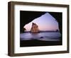 Coastline, Cathedral Cove, Coromandel Peninsula, North Island, New Zealand-Charles Gurche-Framed Photographic Print