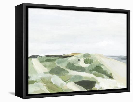 Coastline Greenery I-Annie Warren-Framed Stretched Canvas