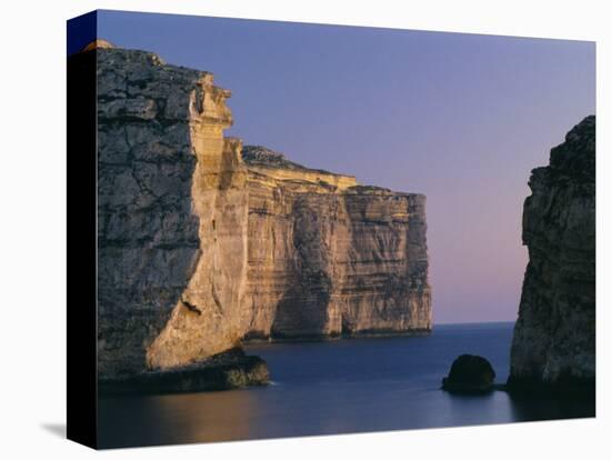 Coastline in the Evening at Dwejra, Gozo, Malta, Mediterranean, Europe-Fred Friberg-Stretched Canvas