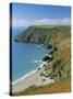Coastline, Lantic Bay, Near Fowey, Cornwall, England, UK-John Miller-Stretched Canvas