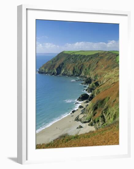 Coastline, Lantic Bay, Near Fowey, Cornwall, England, UK-John Miller-Framed Photographic Print