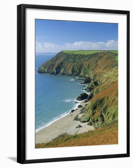 Coastline, Lantic Bay, Near Fowey, Cornwall, England, UK-John Miller-Framed Photographic Print