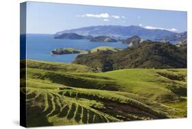 Coastline Looking North Towards Coromandel and Hauraki Gulf-Stuart-Stretched Canvas