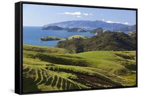 Coastline Looking North Towards Coromandel and Hauraki Gulf-Stuart-Framed Stretched Canvas