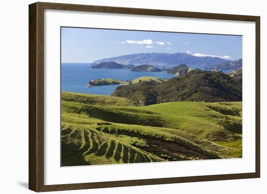 Coastline Looking North Towards Coromandel and Hauraki Gulf-Stuart-Framed Photographic Print