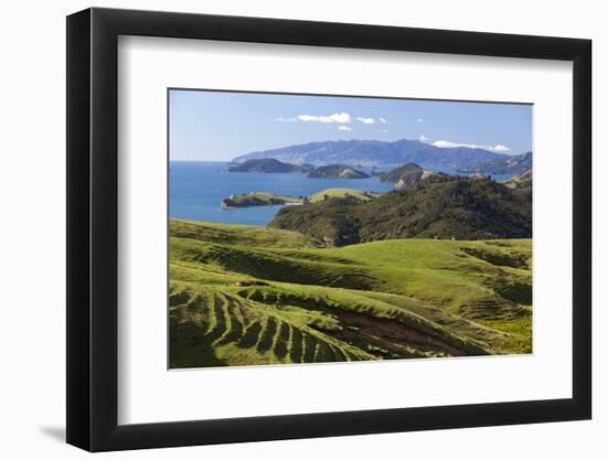 Coastline Looking North Towards Coromandel and Hauraki Gulf-Stuart-Framed Photographic Print