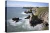 Coastline Looking West to St. Govan's Head-Stuart Black-Stretched Canvas