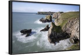 Coastline Looking West to St. Govan's Head-Stuart Black-Framed Photographic Print