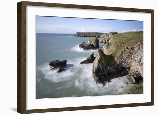 Coastline Looking West to St. Govan's Head-Stuart Black-Framed Photographic Print