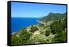 Coastline near Banyalbufar, Serra de Tramuntana, Majorca, Balearic Islands, Spain, Mediterranean, E-Carlo Morucchio-Framed Stretched Canvas